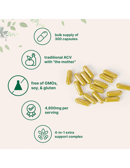 Cápsulas de Vinagre de Sidra de Manzana Micro Ingredients 300u
