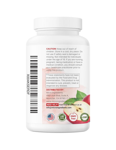 Cápsulas de Vinagre de Sidra de Manzana Micro Ingredients 300u