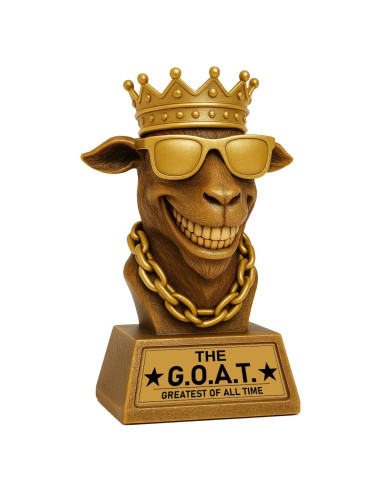 Trofeo G.O.A.T. de Resina 17.78 cm - Bambluby para Fútbol Fantástico