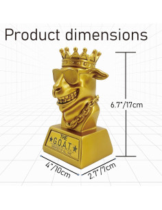 Trofeo G.O.A.T. de Resina 17.78 cm - Bambluby para Fútbol Fantástico 2