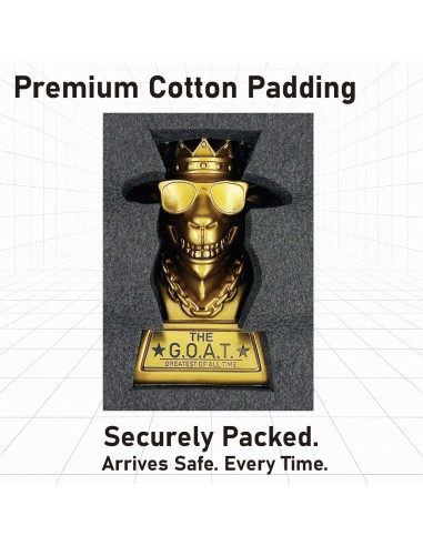 Trofeo G.O.A.T. de Resina 17.78 cm - Bambluby para Fútbol Fantástico