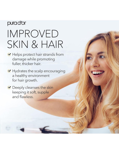 Aceite de Ricino Orgánico PURA D'OR 500 ml - Pestañas y Cejas