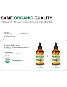 Aceite de Ricino Orgánico Yoken 118ml - Prensado en Frío, EWG Verificado 2