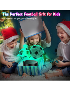Lámpara 3D de Fútbol Polemera - Regalo para Niños 16x20cm 2