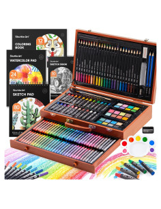 Set de Arte Deluxe Shuttle Art 149 Piezas en Caja de Madera