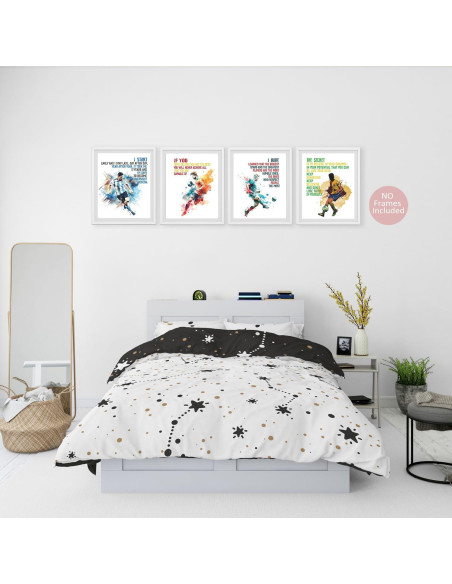 Conjunto de 6 Pósters Motivacionales de Fútbol para Niños - 20.32x25.4 cm