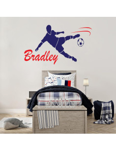 Calcomanía de Pared Personalizada CuteDecals Fútbol 50.8x22.9cm 2