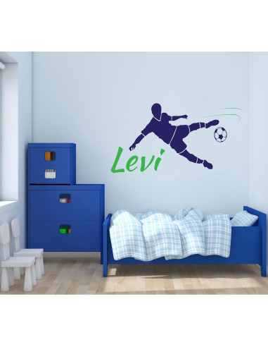 Calcomanía de Pared Personalizada CuteDecals Fútbol 50.8x22.9cm