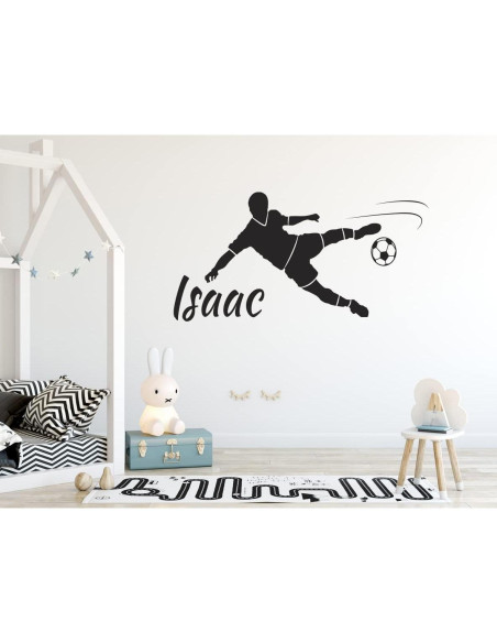 Calcomanía de Pared Personalizada CuteDecals Fútbol 50.8x22.9cm Calcomanía de Pared Personalizada CuteDecals Fútbol 50.8x22.9cm