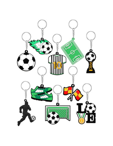 Llavero de Silicona Fútbol JUNEBRUSHS 30 Piezas 4 cm