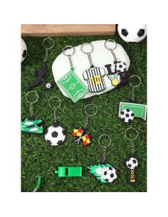 Llavero de Silicona Fútbol JUNEBRUSHS 30 Piezas 4 cm 2