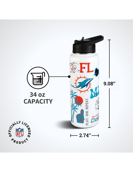 Botella de Agua 1000ml La Compañía de la Memoria NFL - Acero Inoxidable
