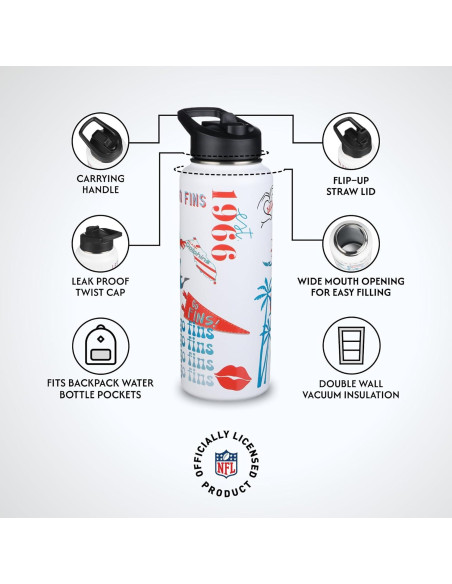 Botella de Agua 1000ml La Compañía de la Memoria NFL - Acero Inoxidable