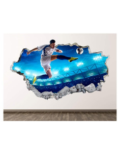 Calcomanía de Pared 3D Jugador de Fútbol West Mountain 107x61 cm