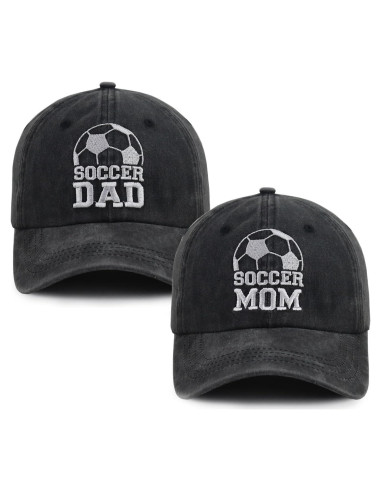 Gorras de Fútbol para Papá y Mamá 100% Algodón - 2 PCS