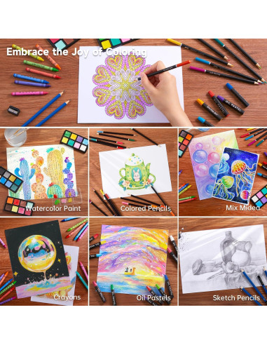 Set de Arte Deluxe Shuttle Art 149 Piezas en Caja de Madera