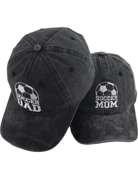 Gorras de Fútbol para Papá y Mamá 100% Algodón - 2 PCS