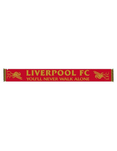 Bufanda Liverpool FC YNWA 100% Acrílico Roja/Dorada 132x19 cm