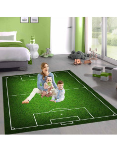 Alfombra Infantil de Fútbol ZFHNYJWKL 80x120 cm Antideslizante 2