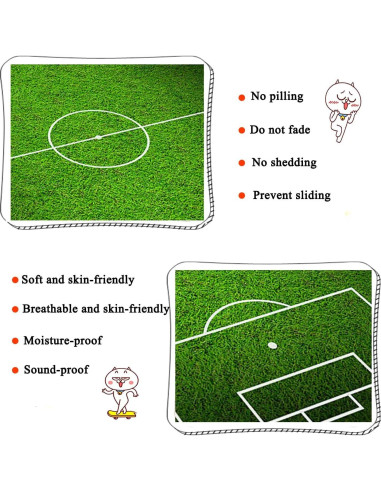 Alfombra Infantil de Fútbol ZFHNYJWKL 80x120 cm Antideslizante