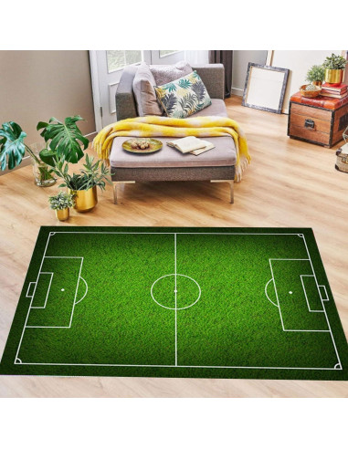 Alfombra Infantil de Fútbol ZFHNYJWKL 80x120 cm Antideslizante