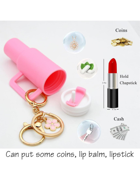 Juego de 2 llaveros mini vaso TOS en púrpura-rosa