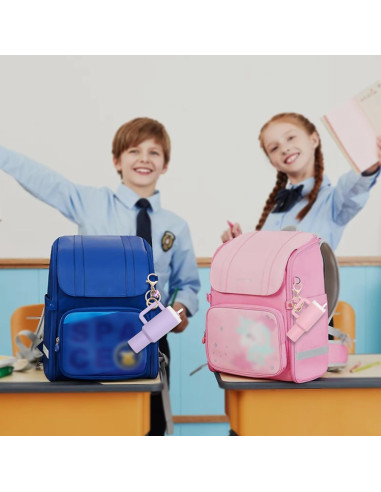 Juego de 2 llaveros mini vaso TOS en púrpura-rosa