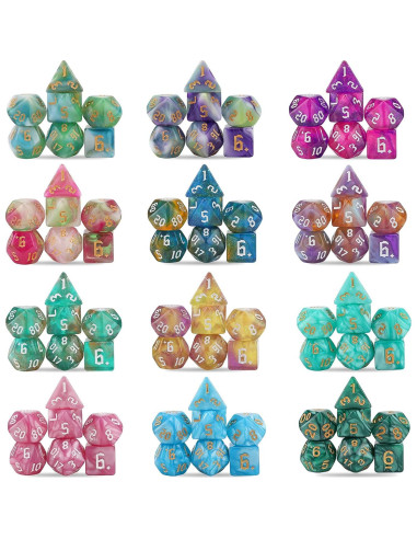 Juego de Dados Poliedricos DND Surhugvy - 175 Piezas Multicolores