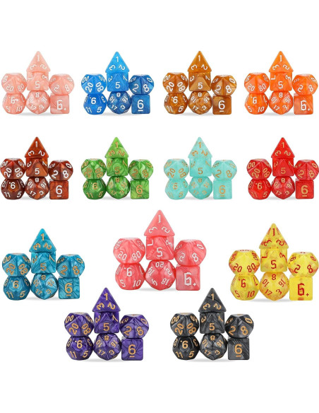 Juego de Dados Poliedricos DND Surhugvy - 175 Piezas Multicolores
