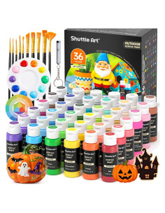 Juego de Pintura Acrílica Exterior Shuttle Art 36 Colores 60ml