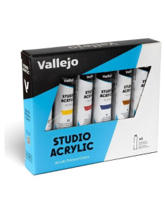 Set de Pintura Acrílica Vallejo 6 Tubos 58 ml Colores Primarios