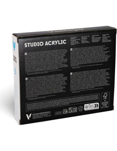 Set de Pintura Acrílica Vallejo 6 Tubos 58 ml Colores Primarios