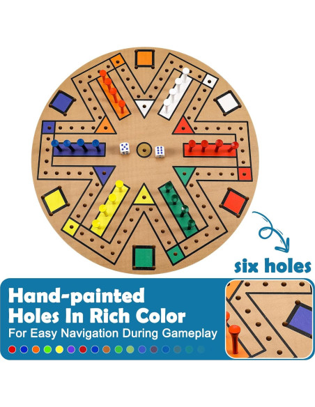 Juego de Mesa de Madera Kathfly para 3-6 Jugadores 50 cm