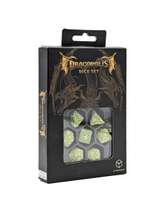 Set de Dados Dracopolis Q-Workshop El Cuello Largo Andino - 7 Dados 3D