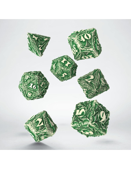 Set de Dados Dracopolis Q-Workshop El Cuello Largo Andino - 7 Dados 3D