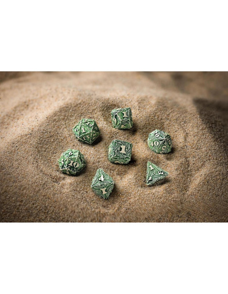 Set de Dados Dracopolis Q-Workshop El Cuello Largo Andino - 7 Dados 3D