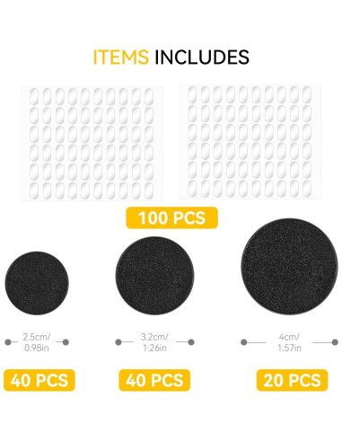 100PCS Bases Redondas Negras 25mm 32mm 40mm + Adhesivo FIGURESLAB