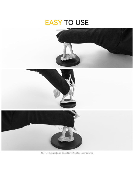 100PCS Bases Redondas Negras 25mm 32mm 40mm + Adhesivo FIGURESLAB