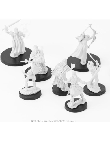 100PCS Bases Redondas Negras 25mm 32mm 40mm + Adhesivo FIGURESLAB