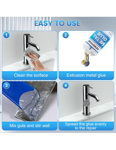 Pegamento Epóxico de Alta Resistencia KEWEIYOW 50g para Metal