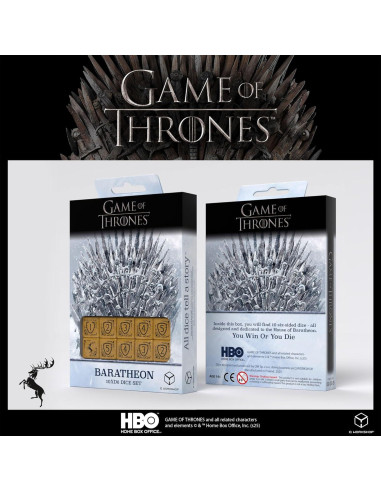 Set de Dados Baratheon 10xD6 Q Workshop - Amarillo Brillante
