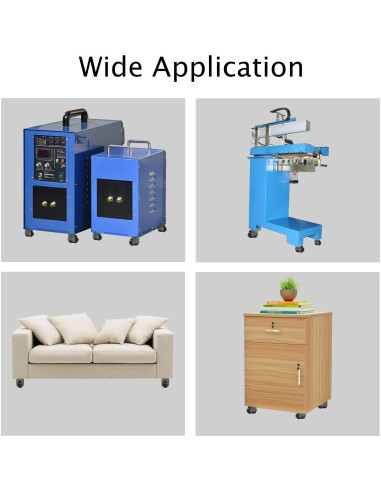 Paquete de 4 Ruedas Niveladoras TopHigh 60F Ajustables 1000 Kg