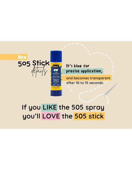 Adhesivo Temporal para Tela en Barra Odif 505 36 g - Sin Residuo