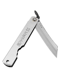 Cuchillo Plegable Higonokami Acero SK 90mm Plata