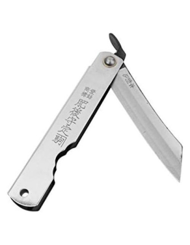 Cuchillo Plegable Higonokami Acero SK 90mm Plata