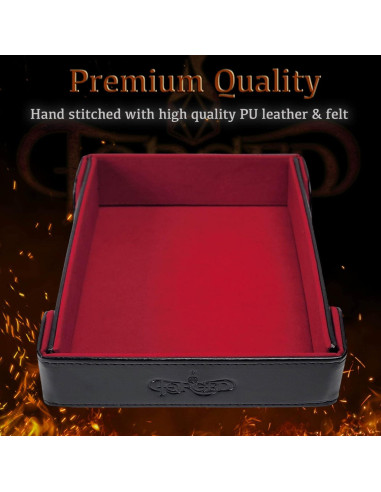 Bandeja de Dados Magnética Plegable Forged Dice Co. Roja 16.8x13.3cm