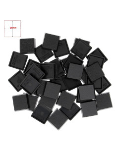 Bases Cuadradas Negras 20mm Evemodel - 40 Piezas para Wargames