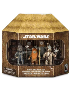 Conjunto de Figuras Ewok 7 Piezas WDW Star Wars 40 Aniversario