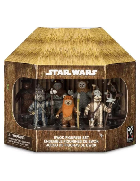 Conjunto de Figuras Ewok 7 Piezas WDW Star Wars 40 Aniversario
