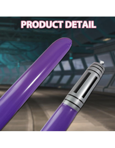 6 Espadas de Luz Inflables para Fiesta Temática de Estrellas